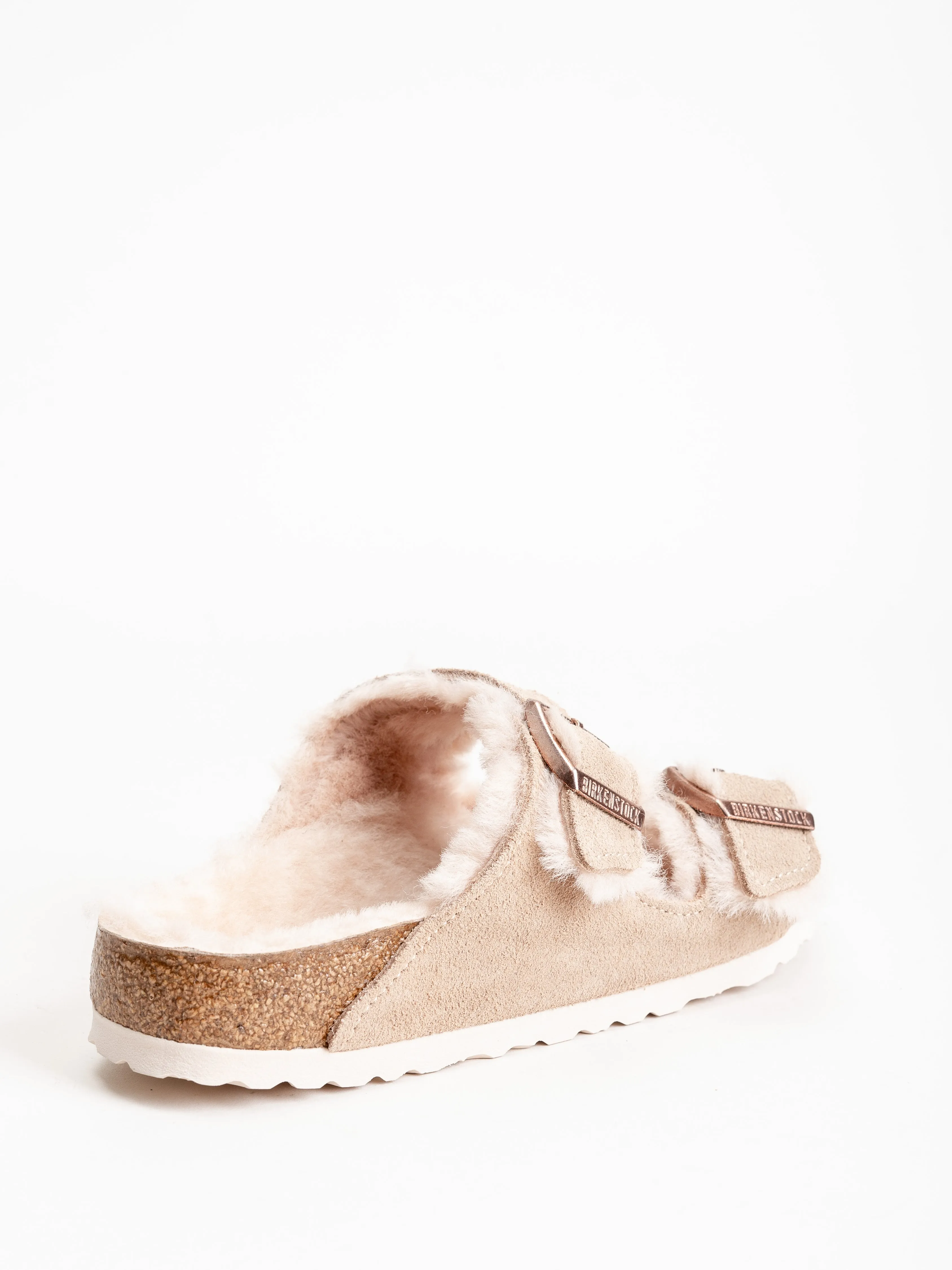arizona suede sandal w/ shearling