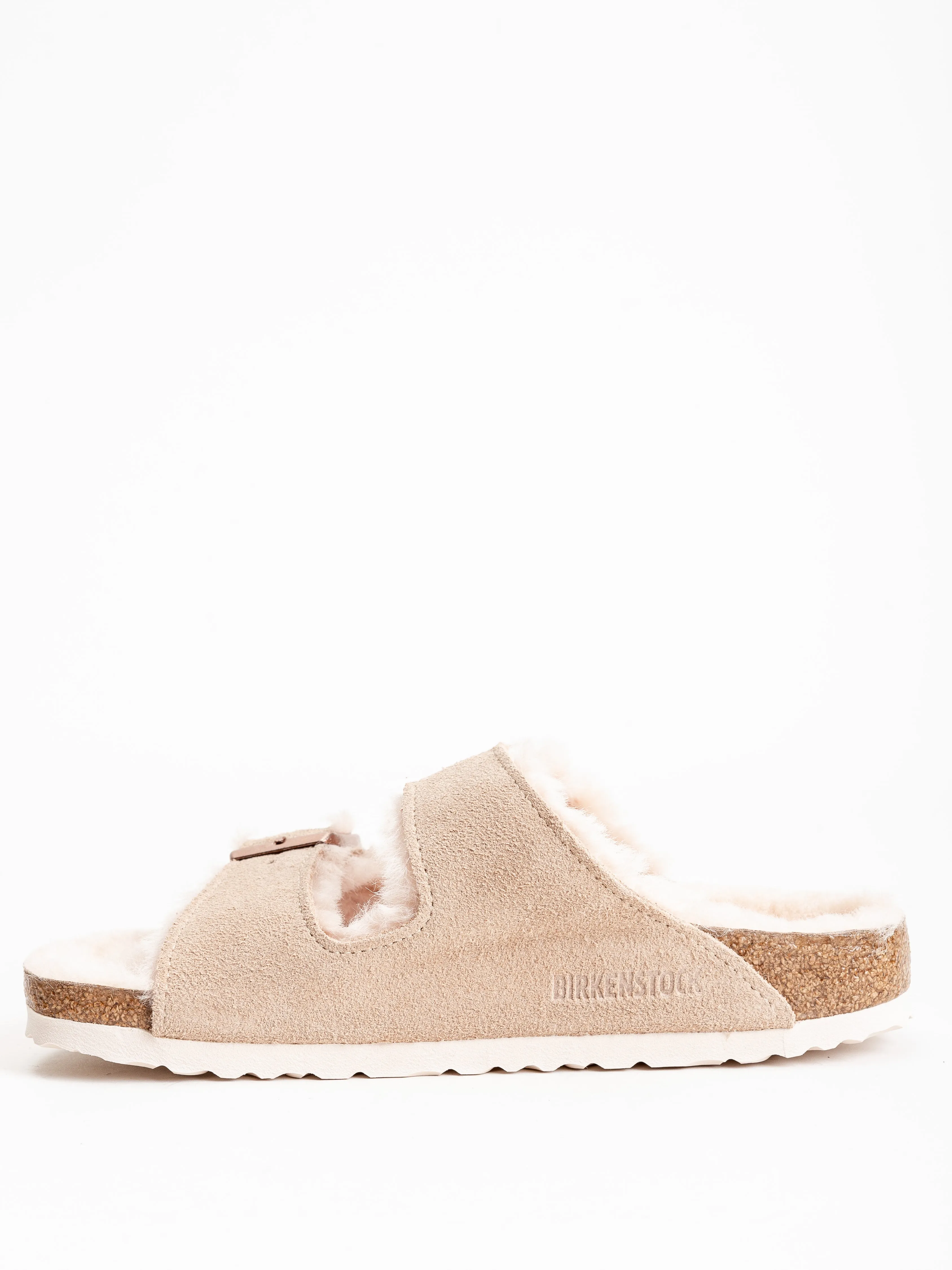 arizona suede sandal w/ shearling
