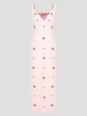 Arlene Crystal-Embellished Crepe Dress
