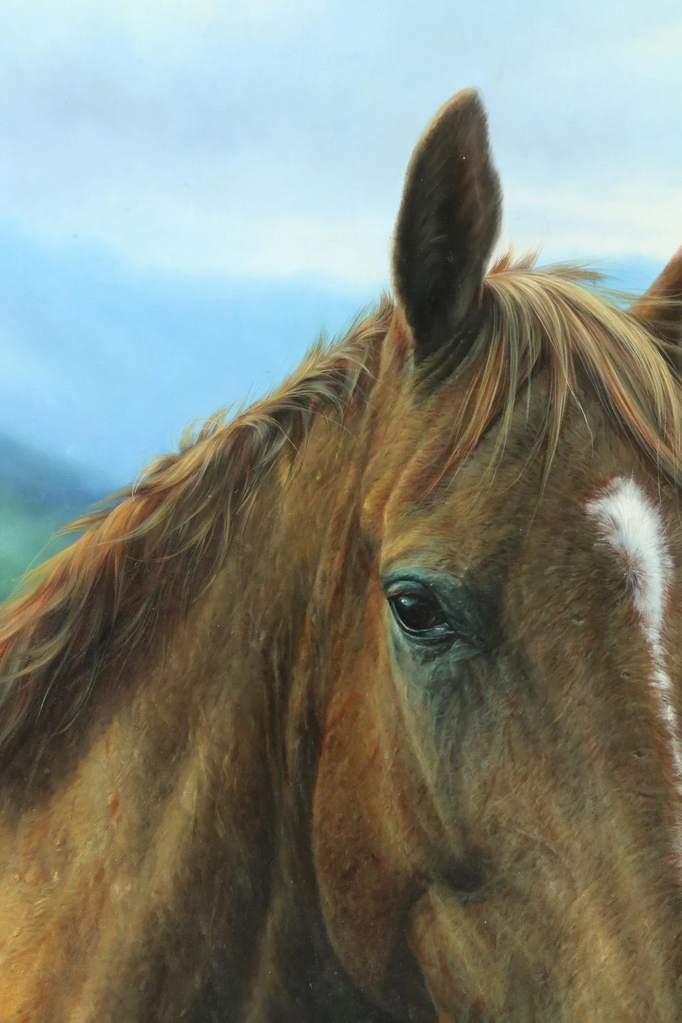 Art Original Oil  A Mare Study "Wisdom"