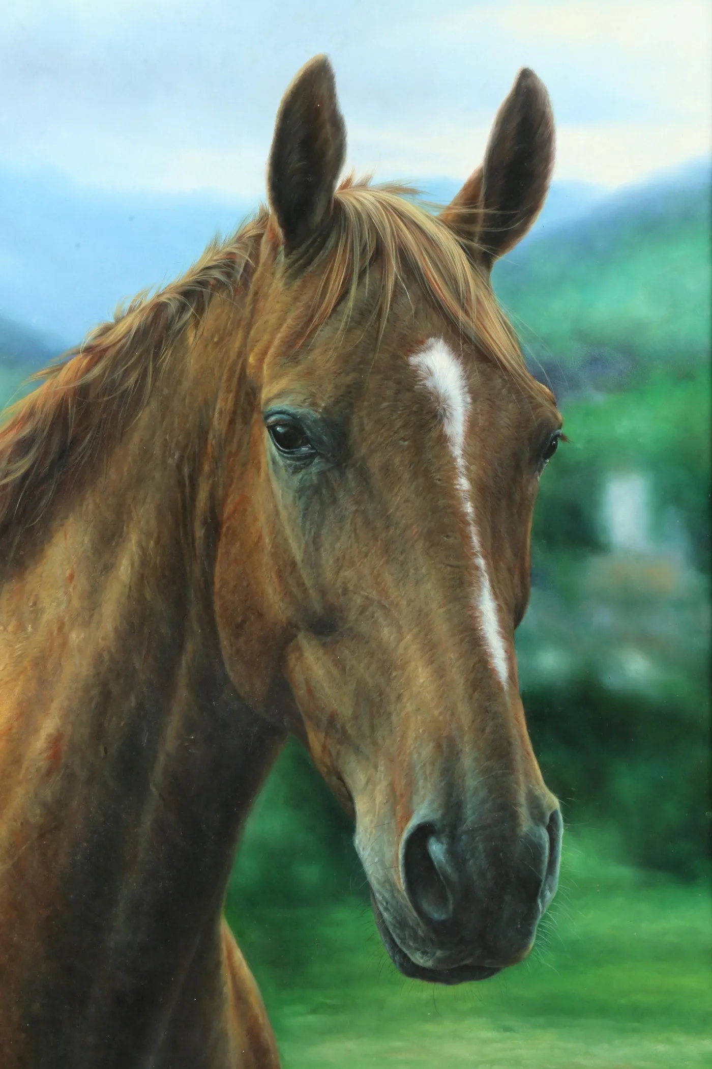 Art Original Oil  A Mare Study "Wisdom"