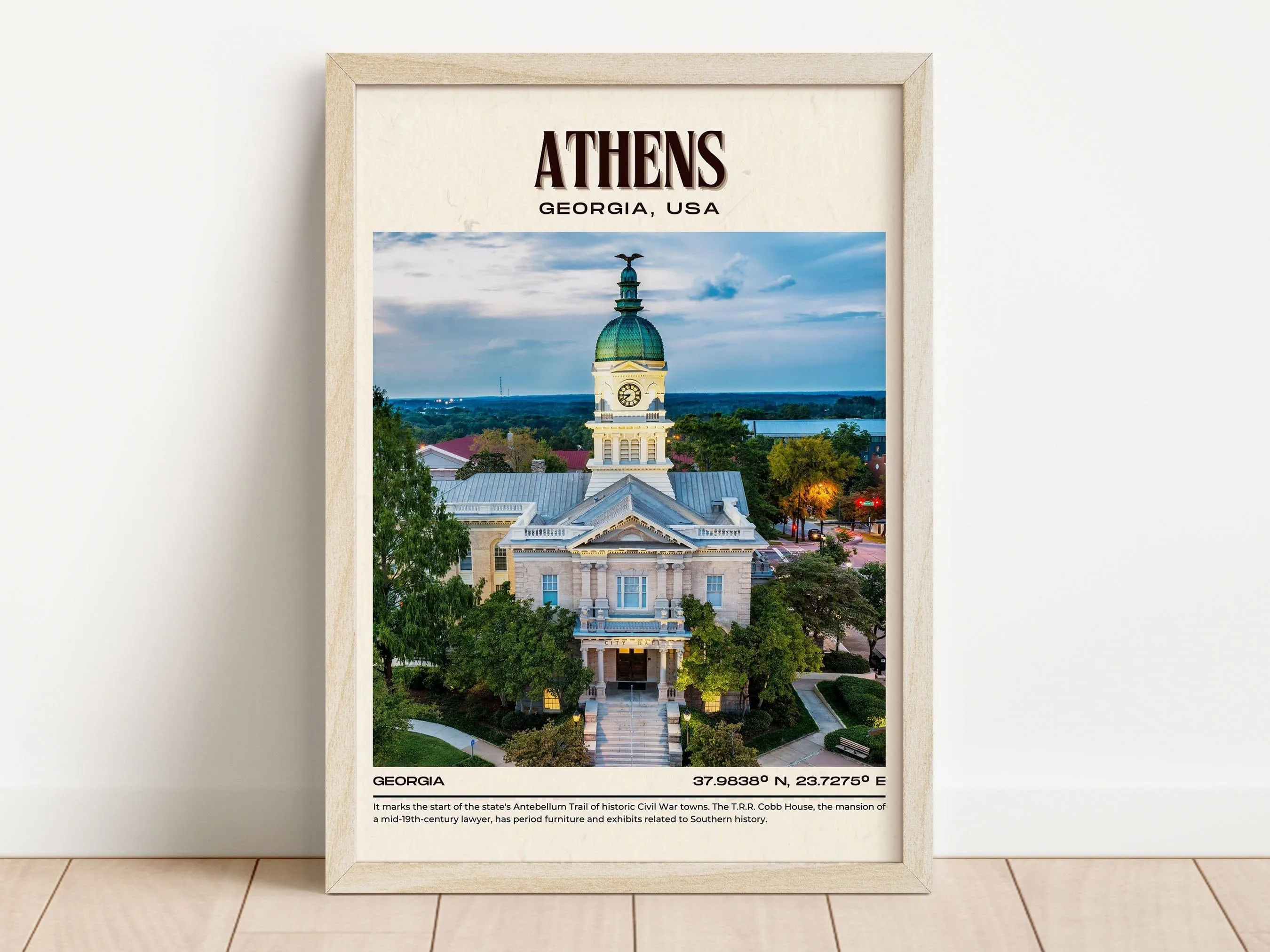Athens Vintage Wall Art, Georgia, USA