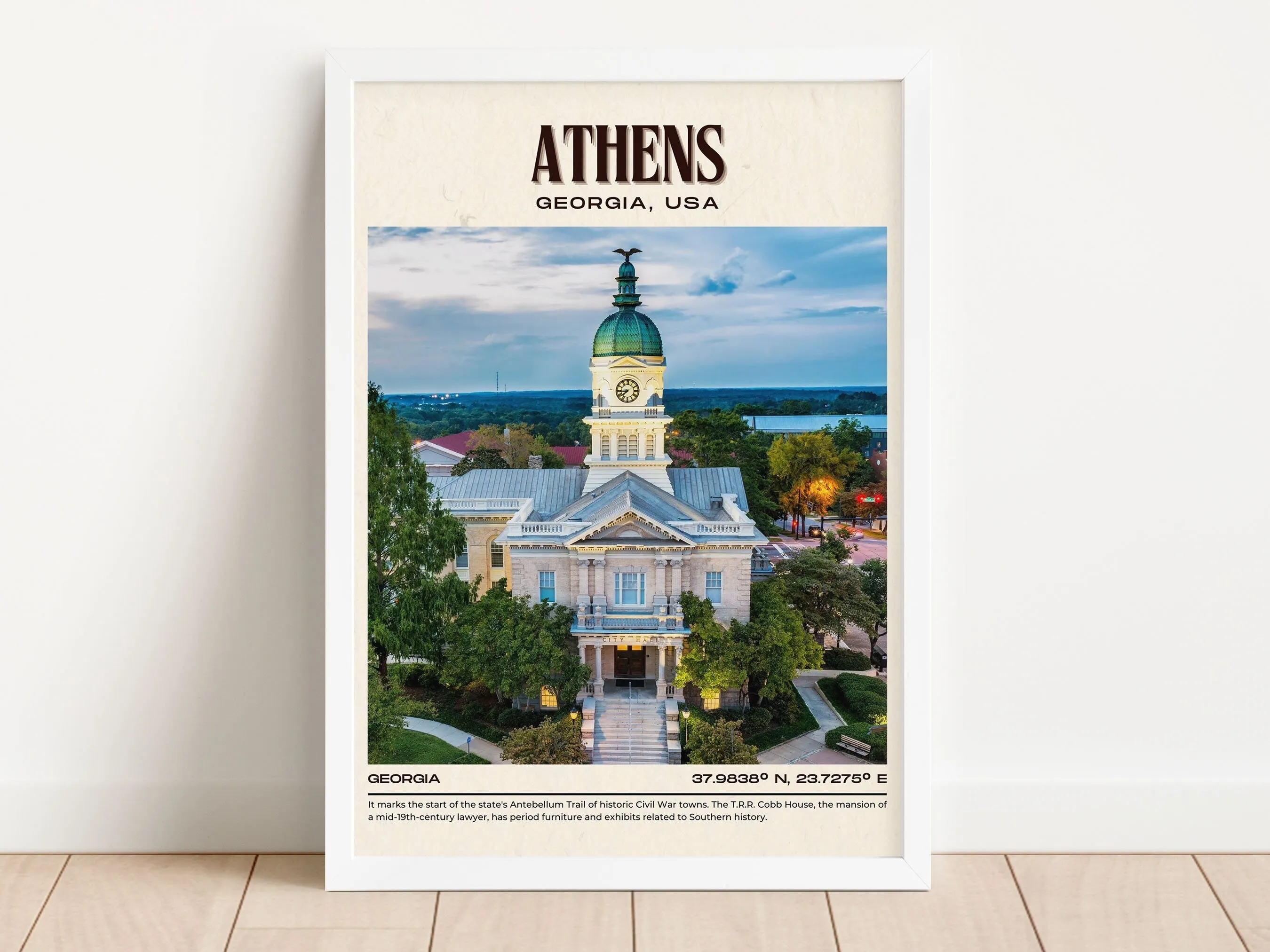 Athens Vintage Wall Art, Georgia, USA