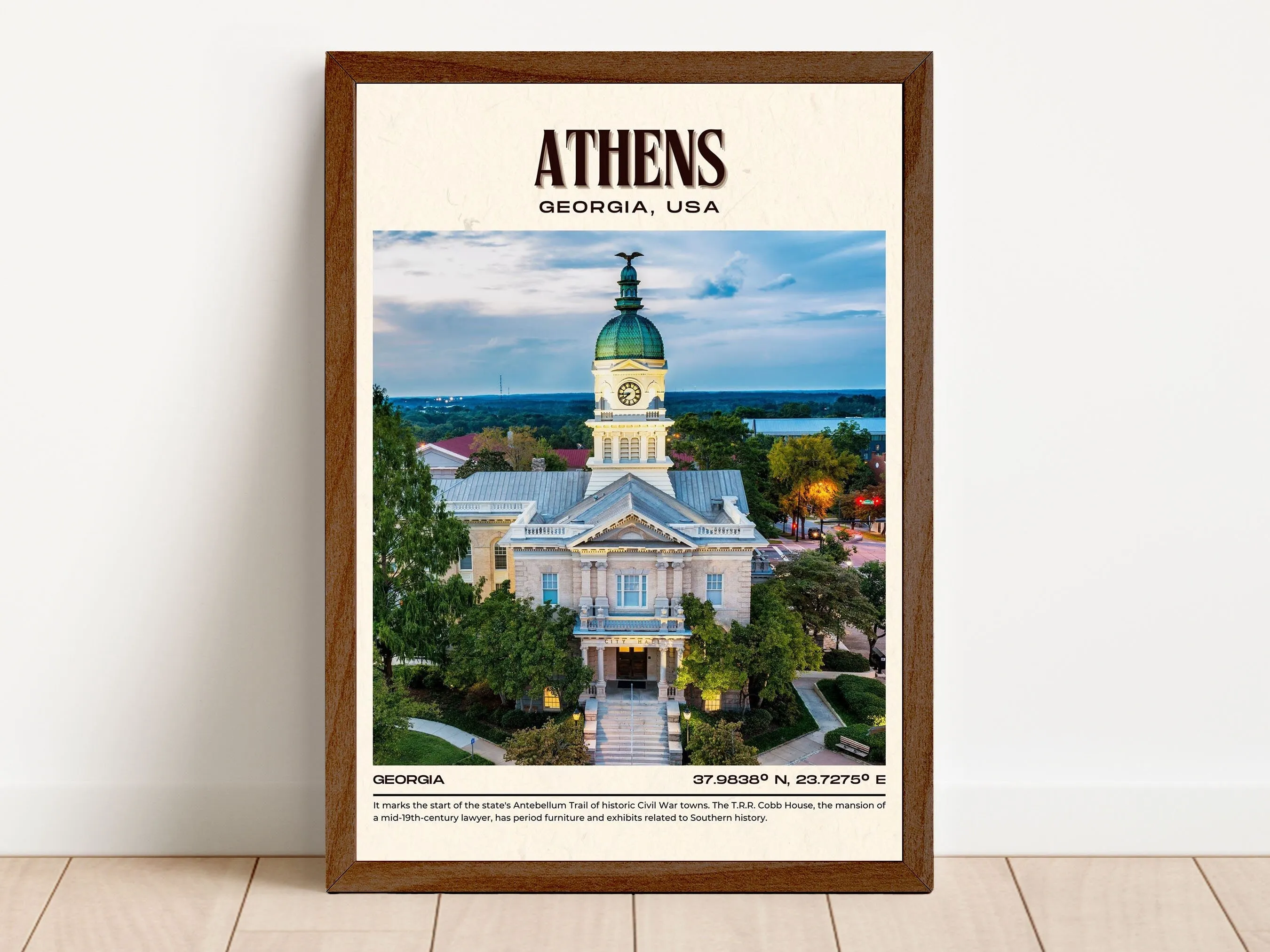 Athens Vintage Wall Art, Georgia, USA