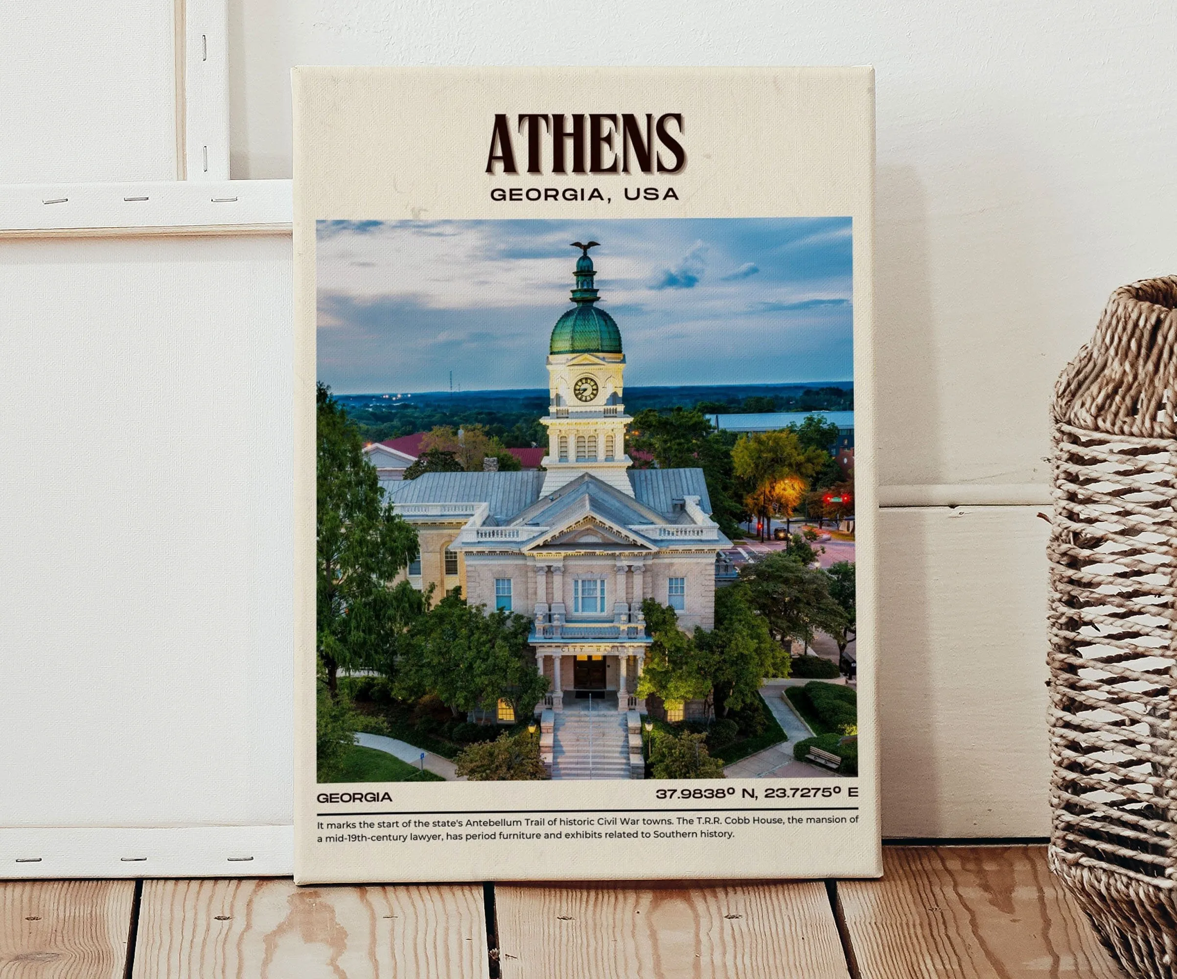 Athens Vintage Wall Art, Georgia, USA