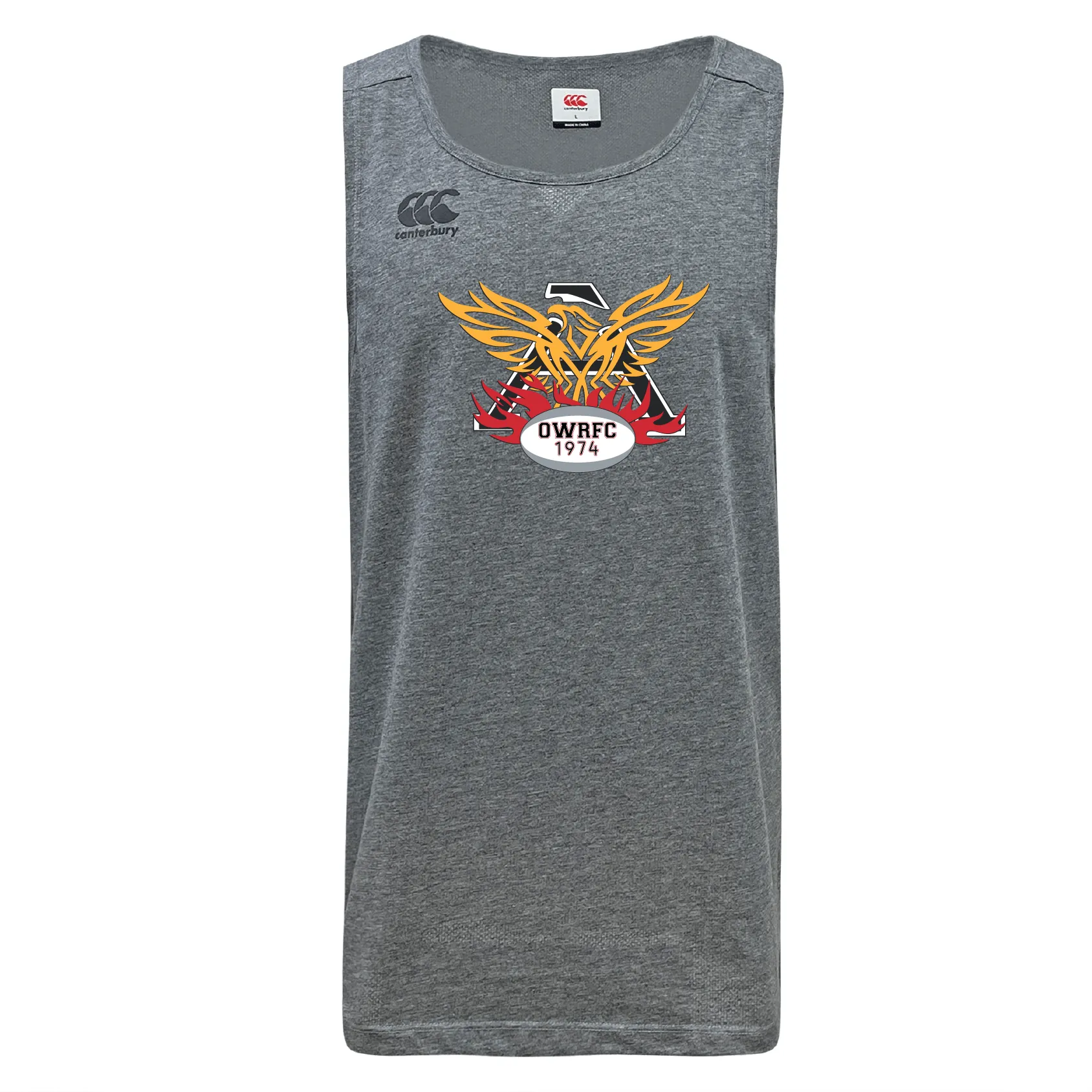 Atlanta Old White Rugby Tempo Vapodri Singlet by Canterbury