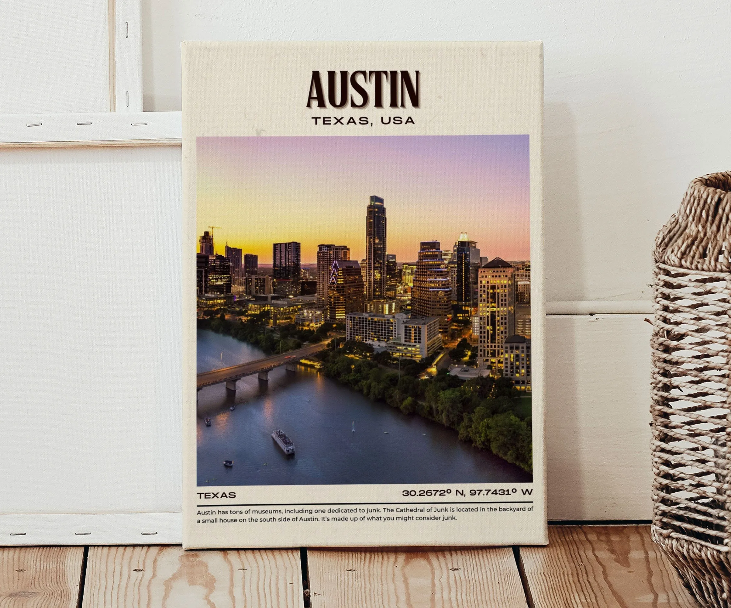 Austin Vintage Wall Art, Texas, USA