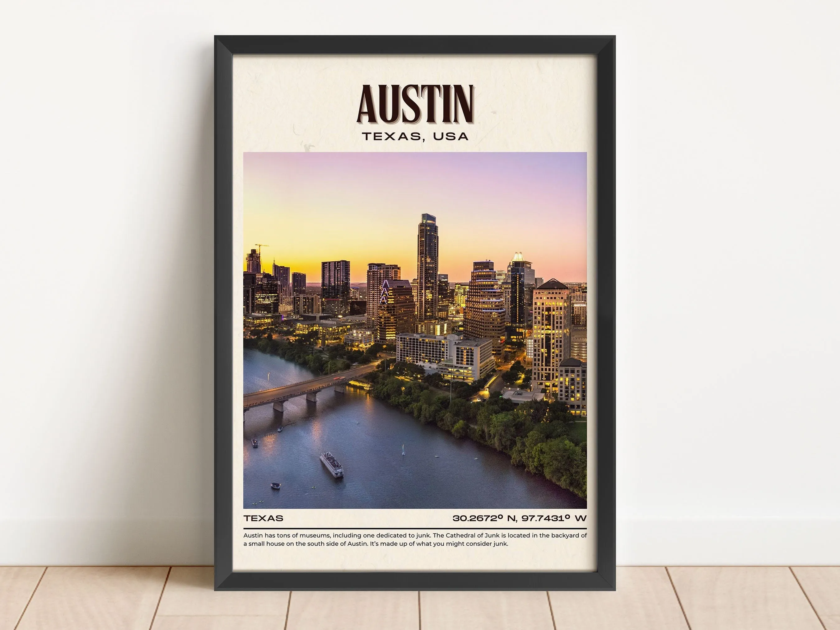Austin Vintage Wall Art, Texas, USA