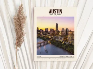 Austin Vintage Wall Art, Texas, USA