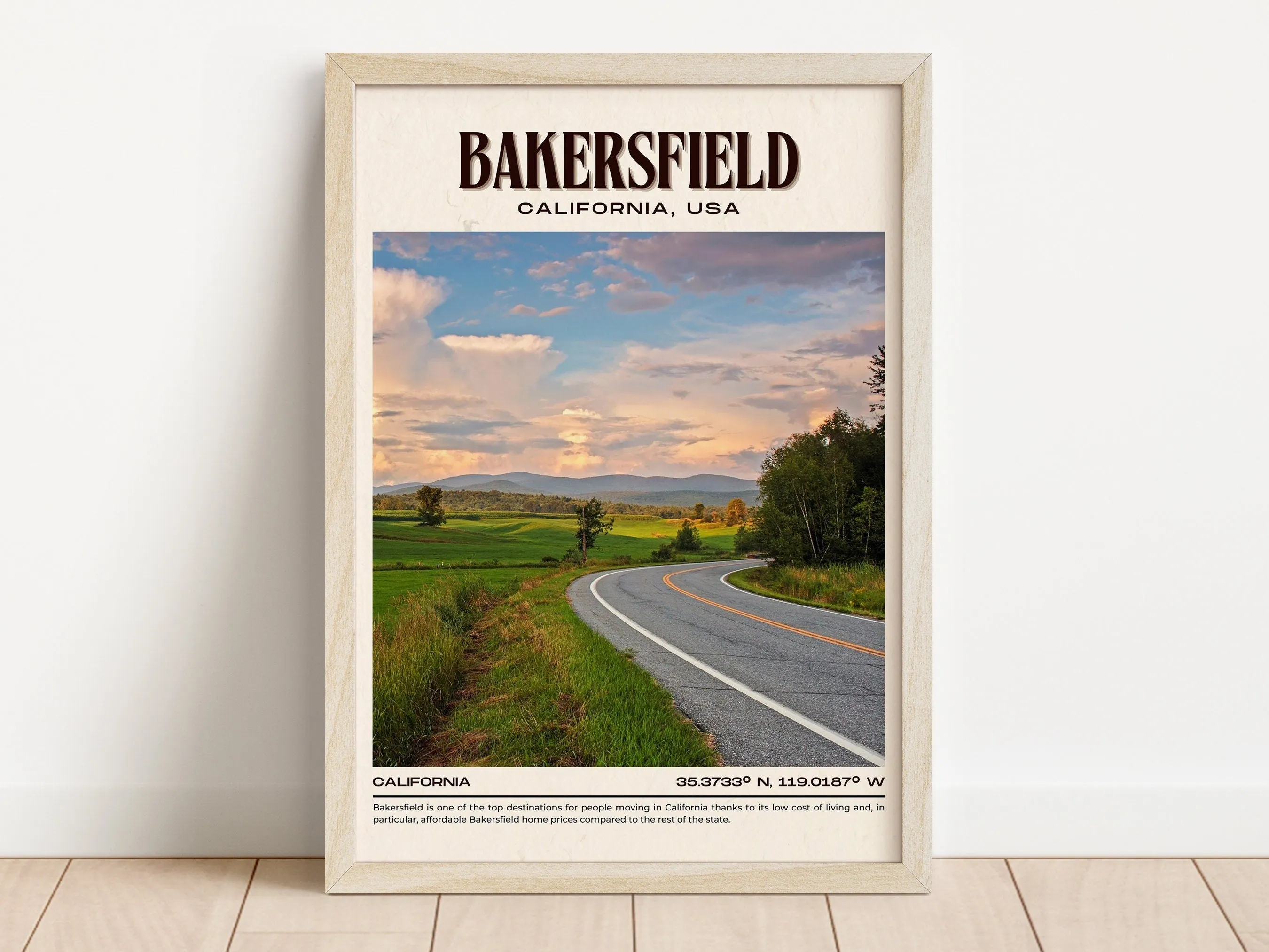 Bakersfield Vintage Wall Art, California, USA