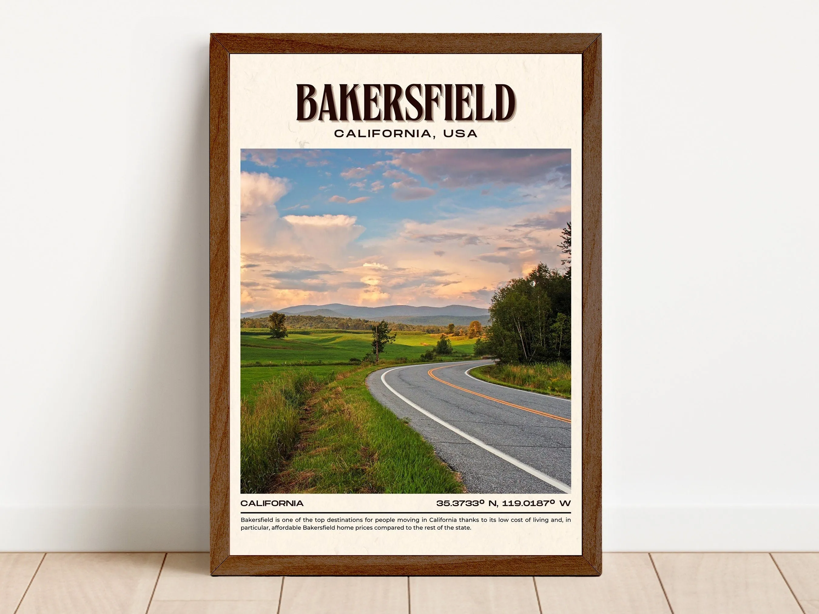 Bakersfield Vintage Wall Art, California, USA