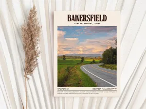 Bakersfield Vintage Wall Art, California, USA