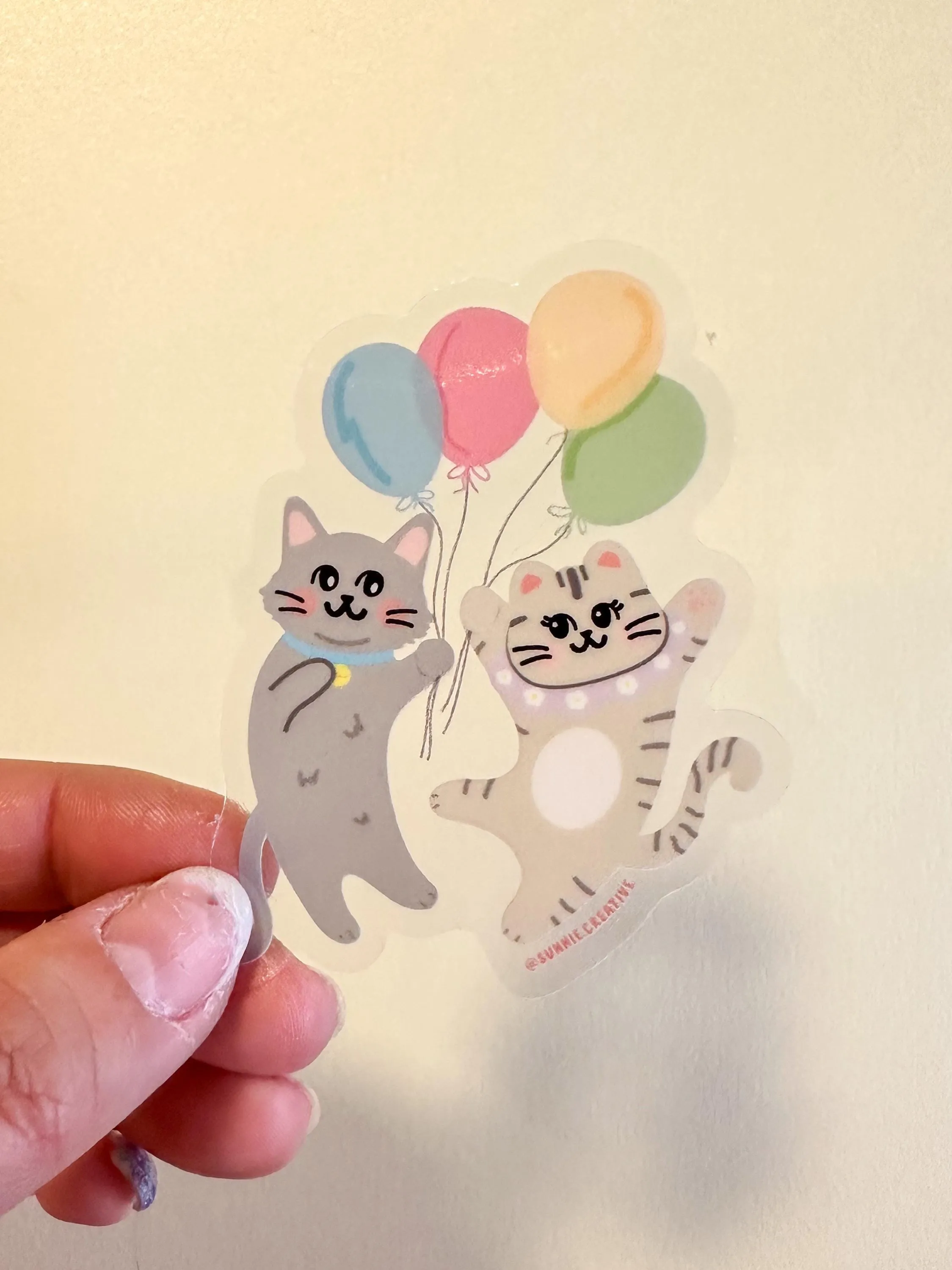 Ballon Cat Stickers