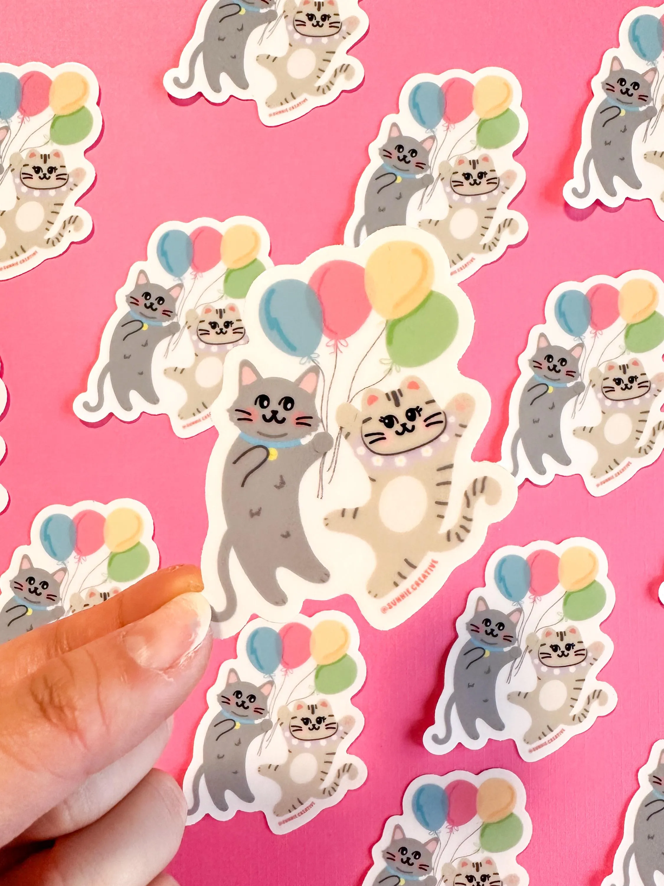 Ballon Cat Stickers