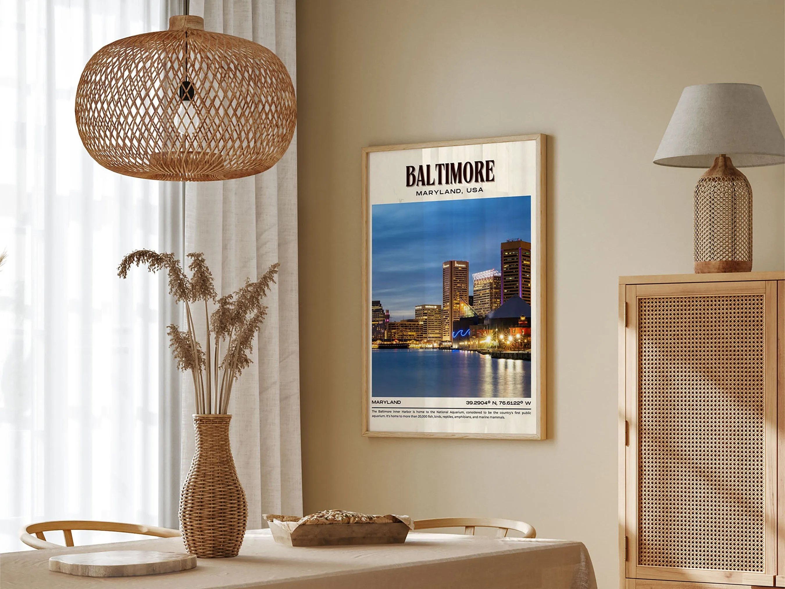 Baltimore Vintage Wall Art, Maryland, USA