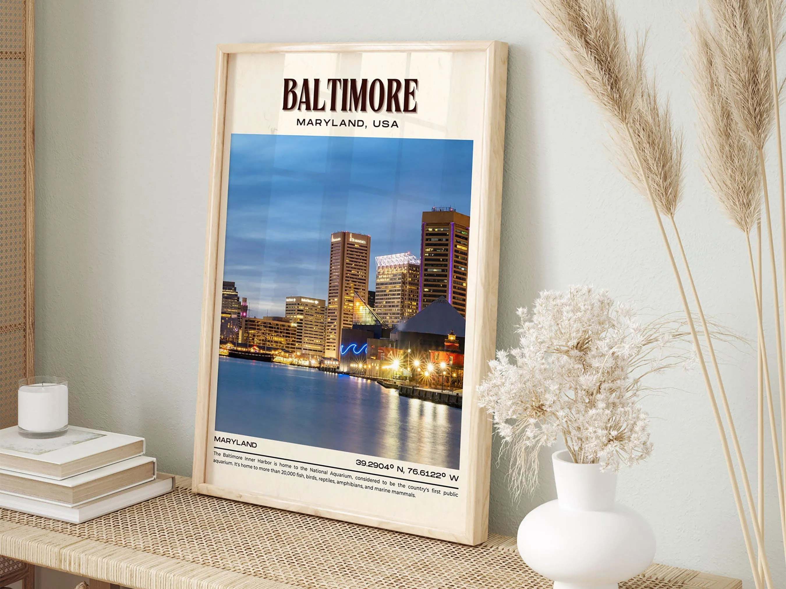 Baltimore Vintage Wall Art, Maryland, USA