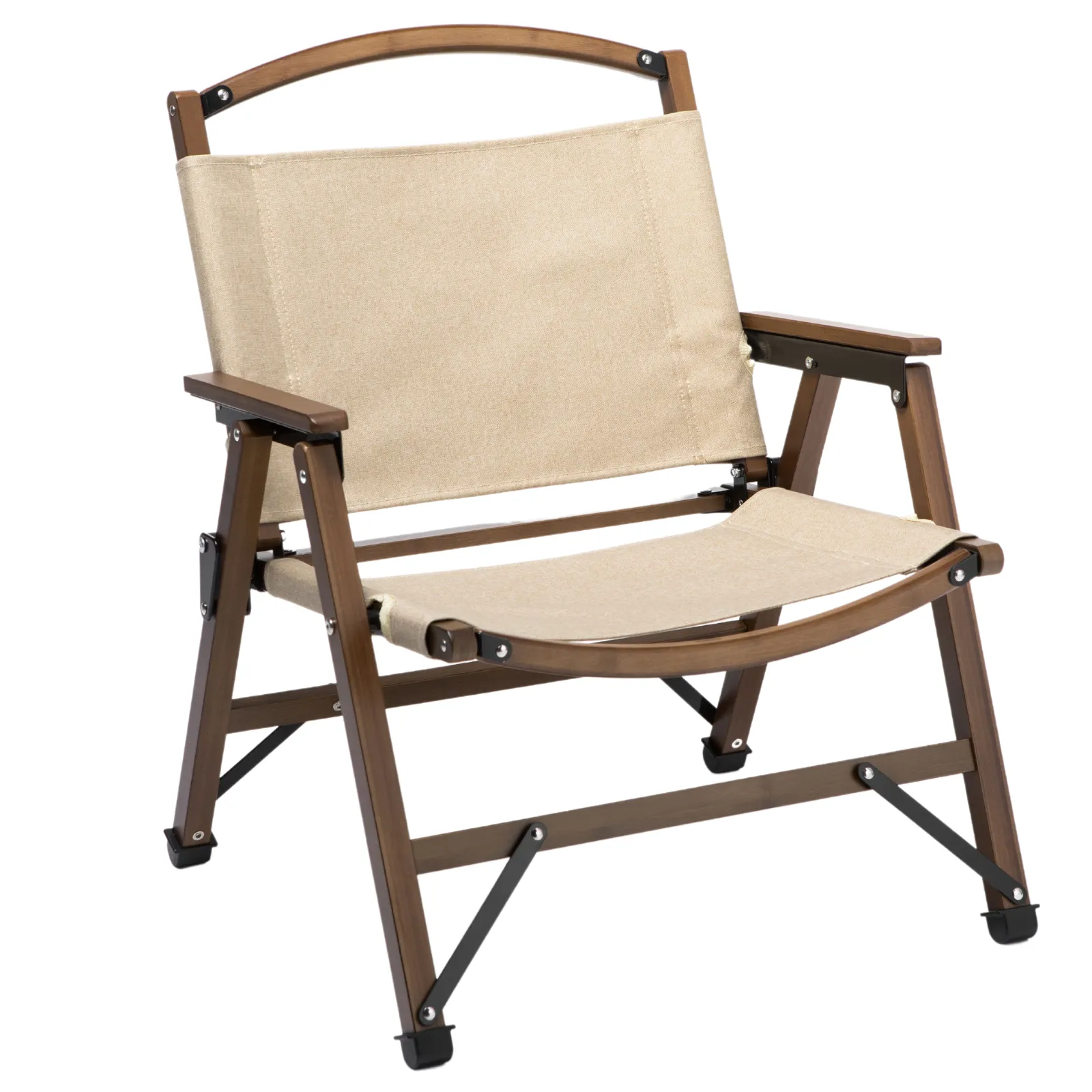 Bamboo Foldable Camping Table   2 Chairs Travel Kit