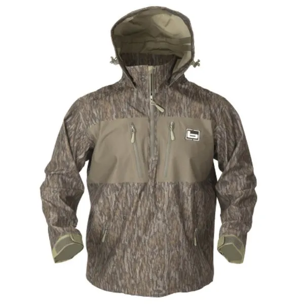 Banded 1/4 Zip Waterproof Hooded Pullover Jacket