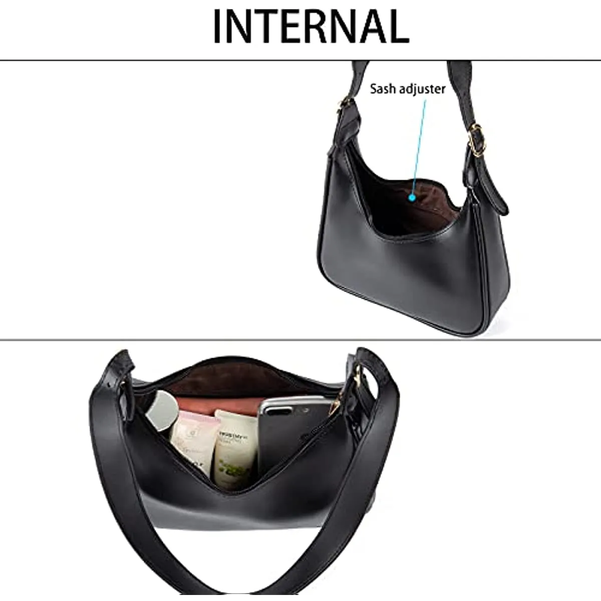 Barabum Retro Classic Half Round Messenger bag Shoulder bag, Zipper Open And Close, Suitable for Women