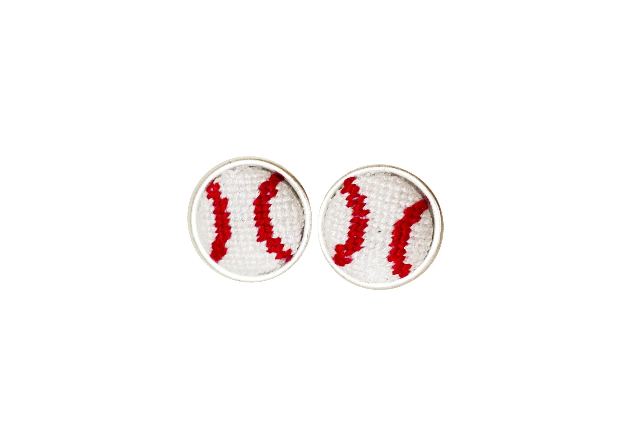 Baseball Needlepoint Cufflinks