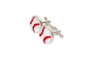 Baseball Needlepoint Cufflinks
