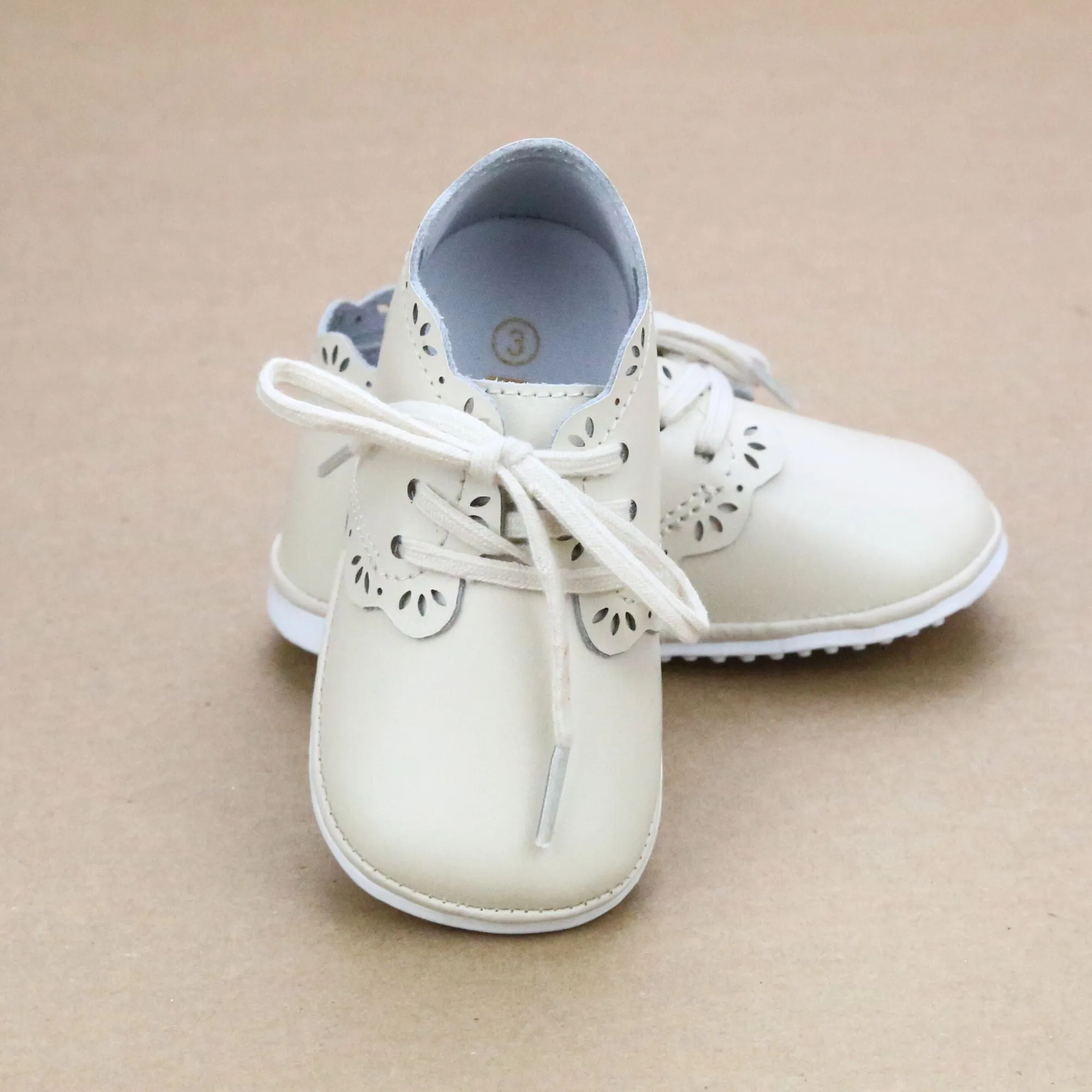 Bella Baby Girls Scalloped Leather Bootie