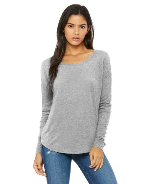 Bella Canvas Ladies Flowy Long Sleeve T-Shirt with 2x1 Sleeves
