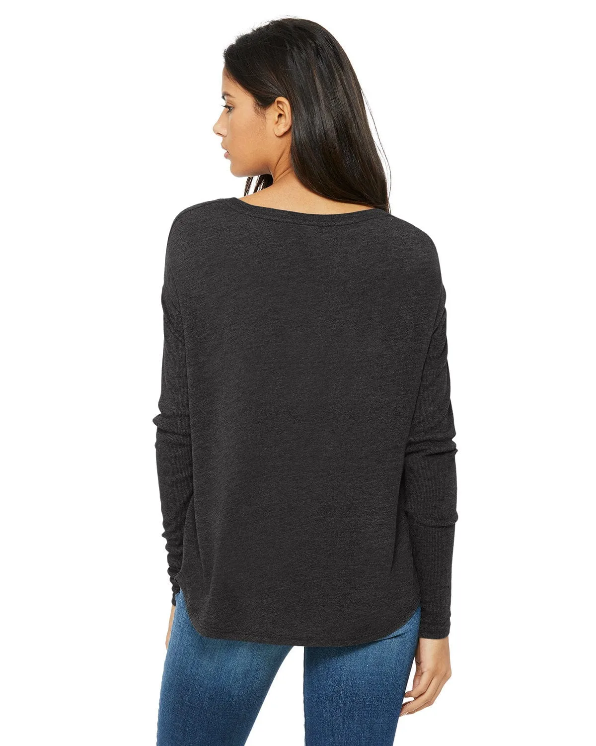 Bella Canvas Ladies Flowy Long Sleeve T-Shirt with 2x1 Sleeves