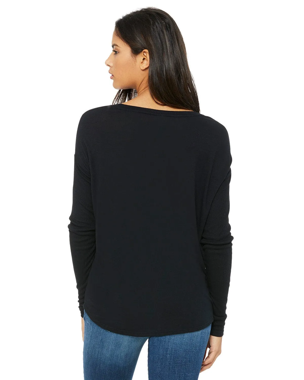 Bella Canvas Ladies Flowy Long Sleeve T-Shirt with 2x1 Sleeves