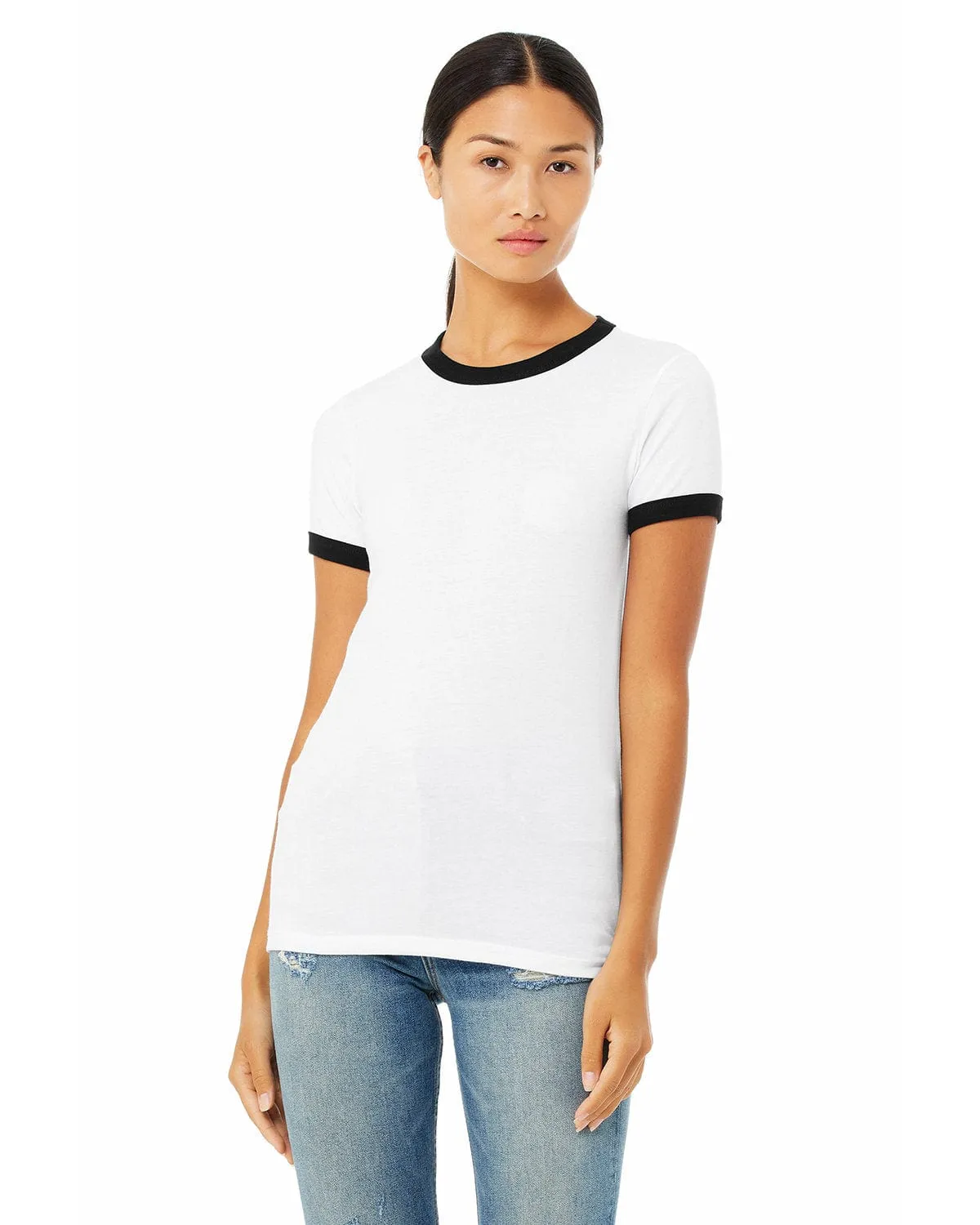 Bella Canvas Ladies Heather Ringer Tee
