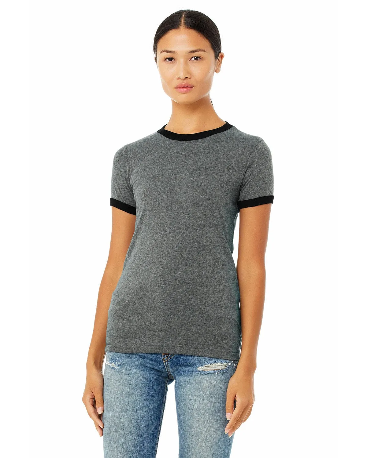 Bella Canvas Ladies Heather Ringer Tee