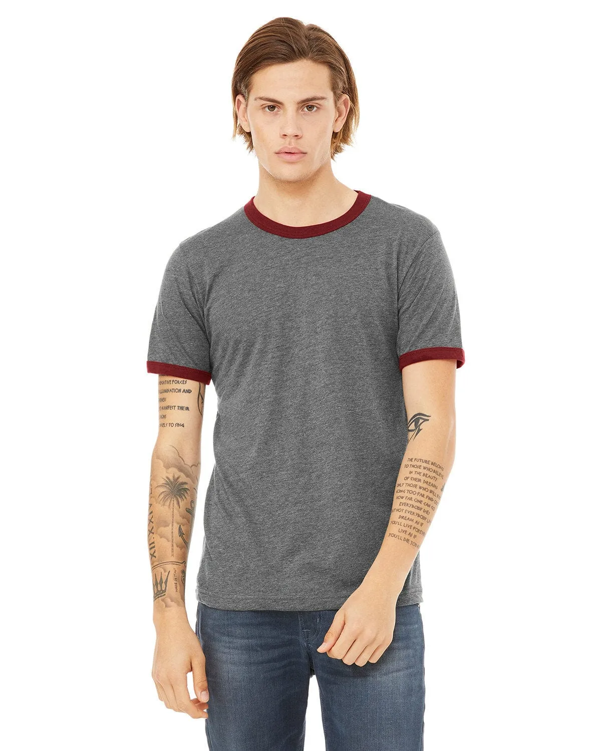 Bella Canvas Robertson Heather Ringer Tee