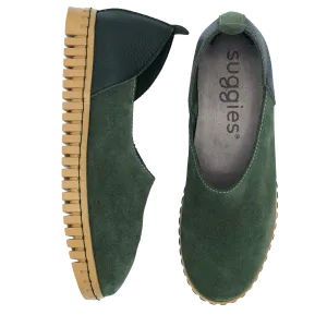 BENDY Loden olive green flat shoes - Italian leather