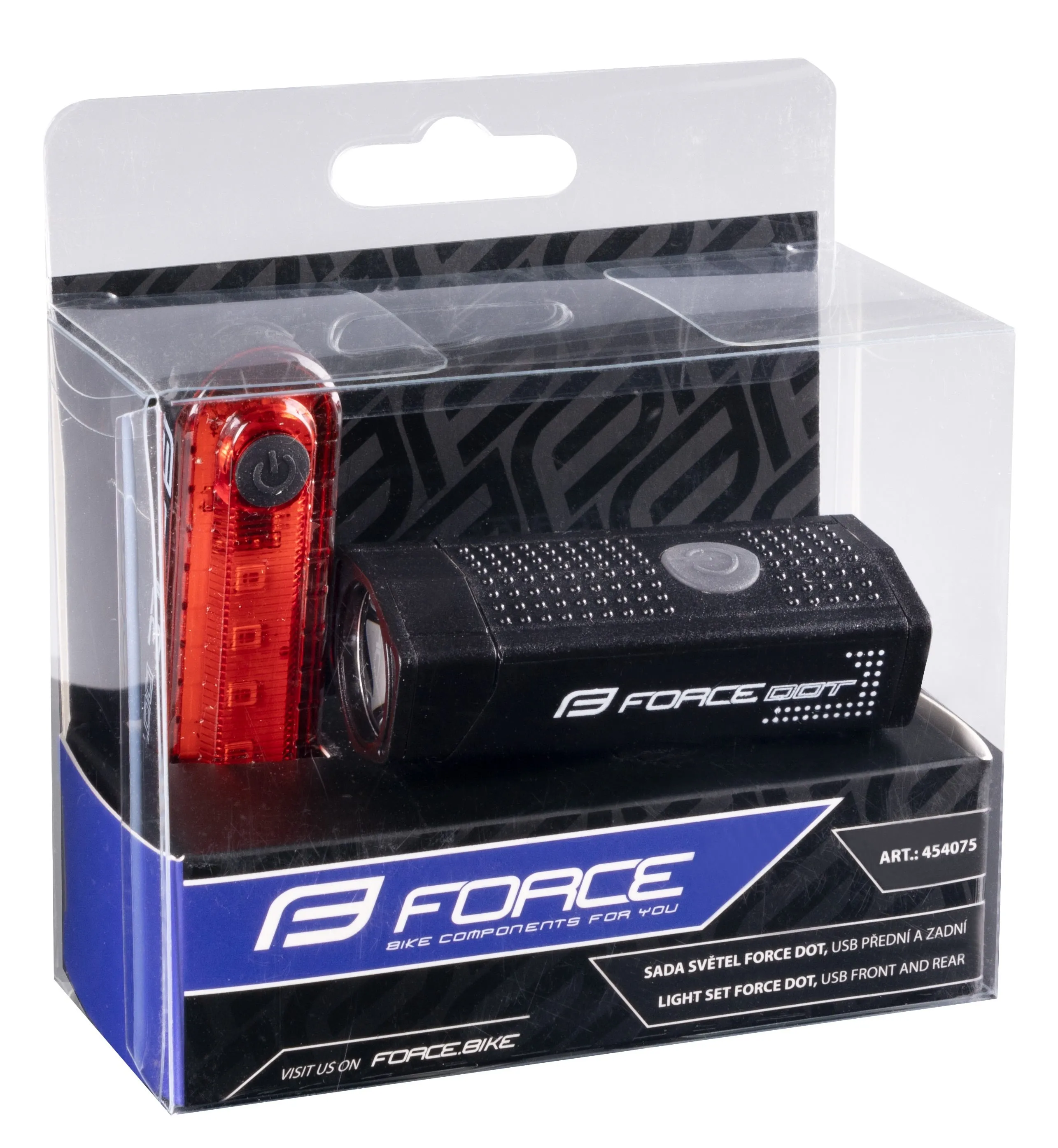 Bforce light set FORCE USB DOT front rear Bicycle Light