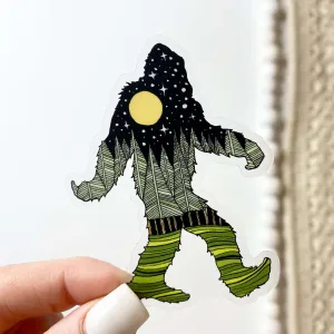 Bigfoot Nature Clear Sticker