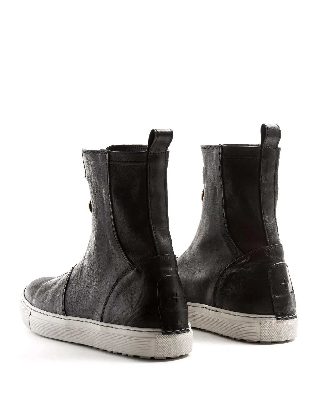 BIZ Black Leather Sneaker Boots