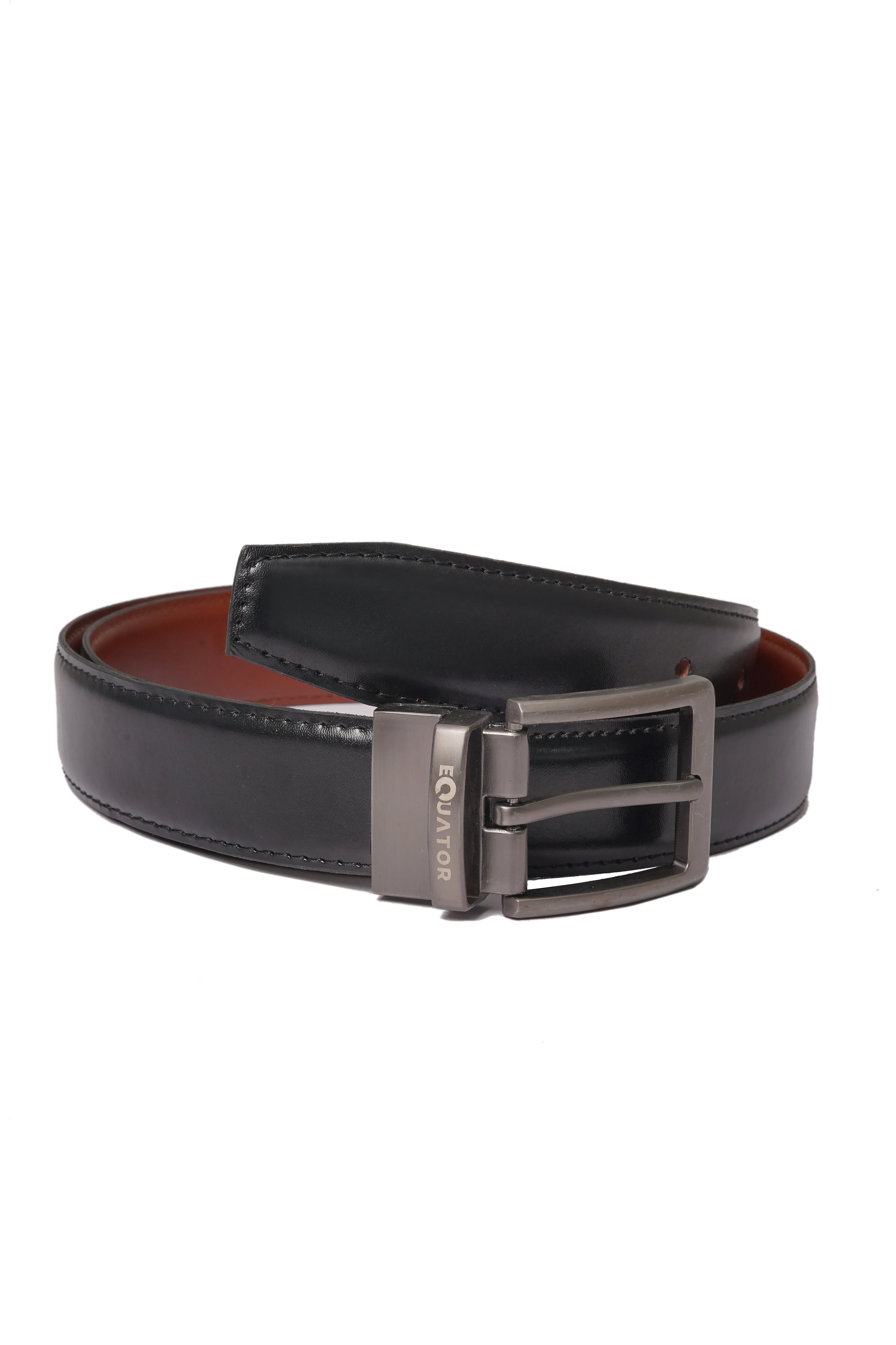 Black & Brown Leather Belt For Men