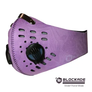 Blockade Violet Floral Neoprene Face Mask with Filter - Free Shipping