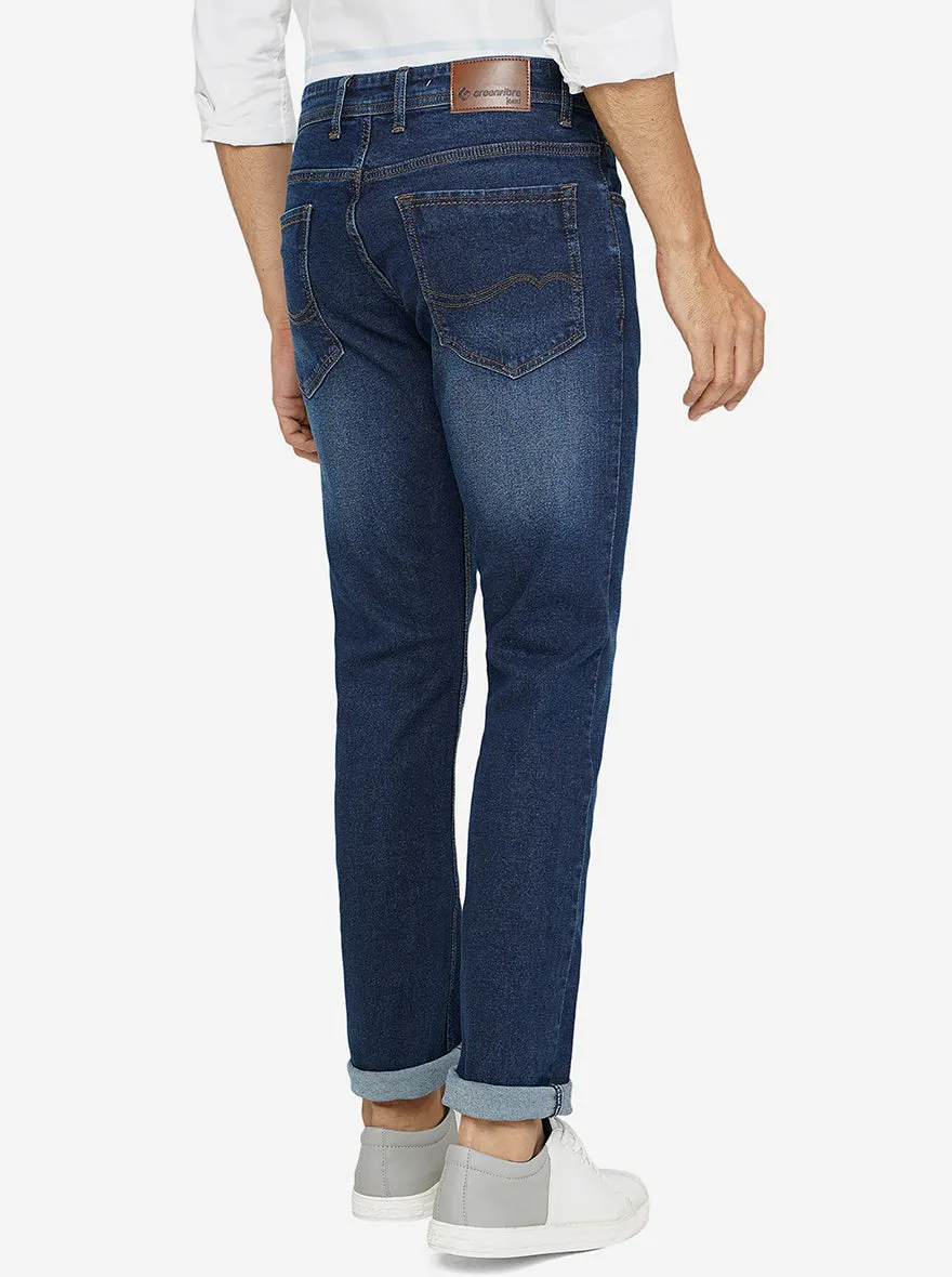 Blue Washed Narrow Fit Jeans | Greenfibre