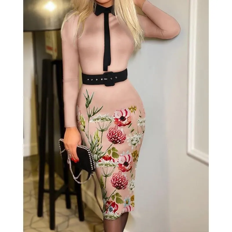 Bohemian Printed Bodycon Dress