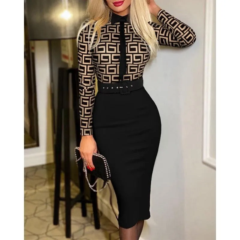 Bohemian Printed Bodycon Dress