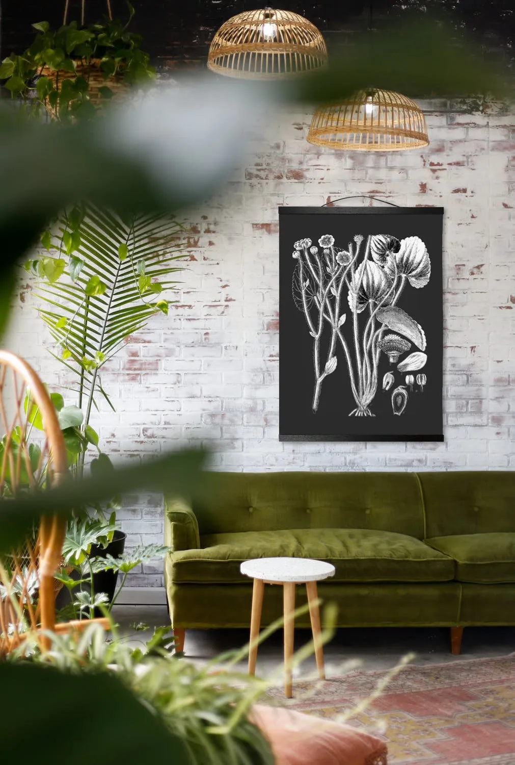 Botanical Illustration Hanging Canvas Print, Encyclopedia Art, Home Decor, Wall Art, Wall Hanging, Interior Decor, Home Accent, Art For Wall