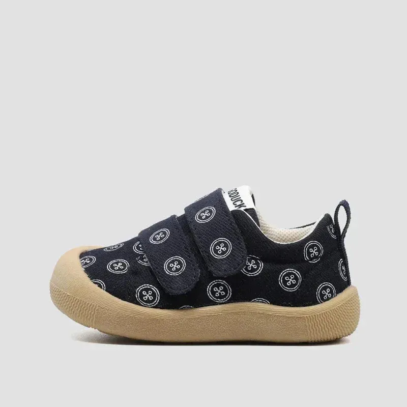 Breathable Material - Printed Shoes With Velcro Fastener For Children
