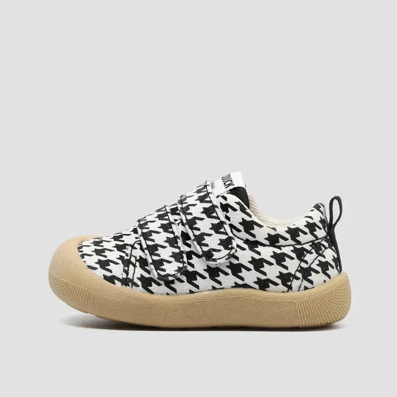 Breathable Material - Printed Shoes With Velcro Fastener For Children