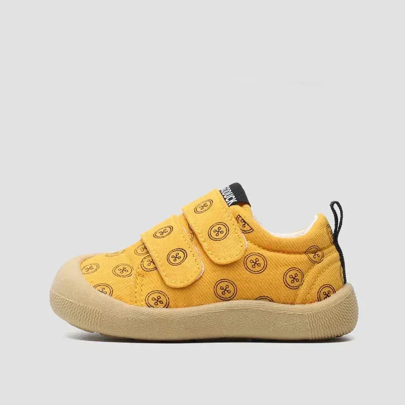 Breathable Material - Printed Shoes With Velcro Fastener For Children