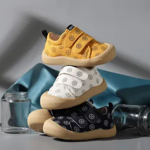 Breathable Material - Printed Shoes With Velcro Fastener For Children