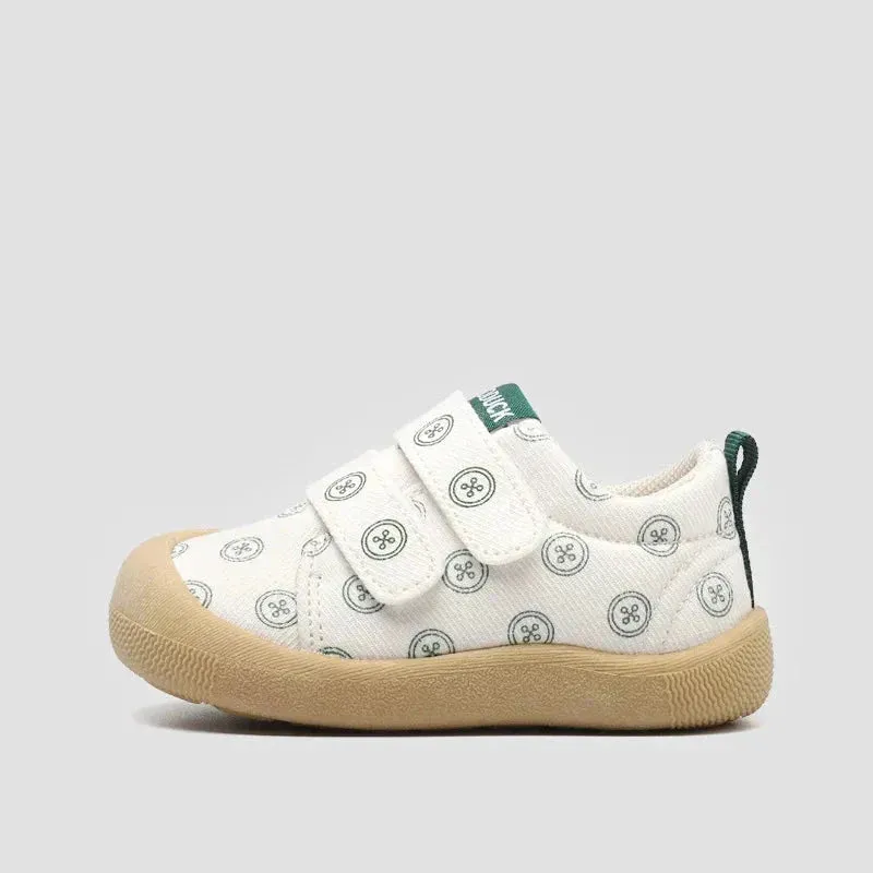 Breathable Material - Printed Shoes With Velcro Fastener For Children