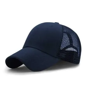 Breathable Mesh Outdoor Baseball Hat - Cerulean
