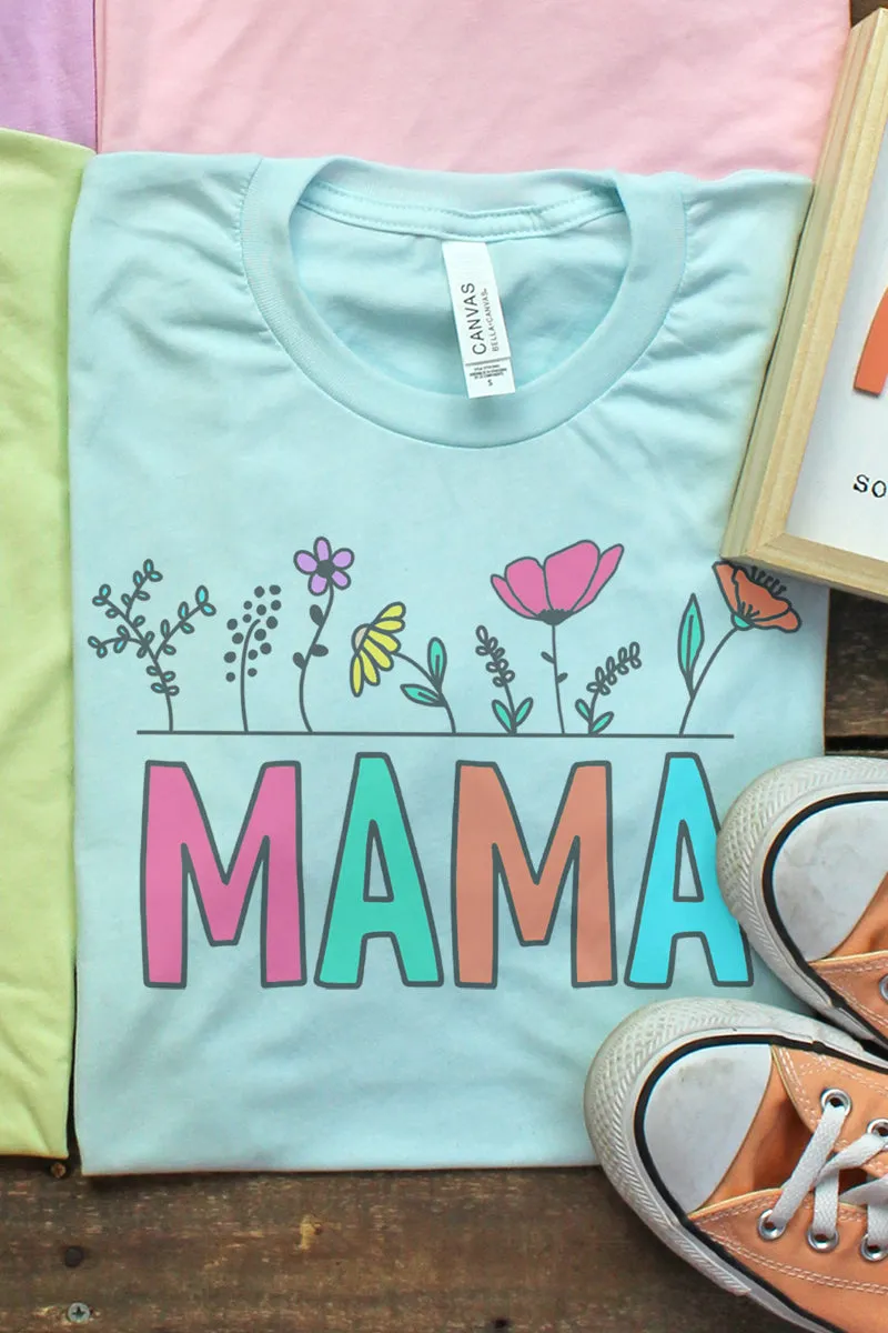 Bright Bloom Mama Tri-Blend Short Sleeve Tee