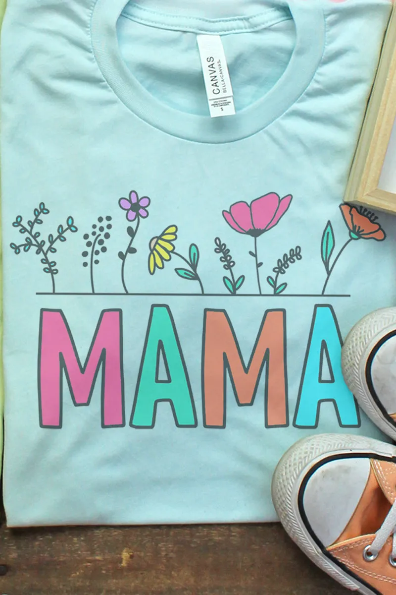 Bright Bloom Mama Tri-Blend Short Sleeve Tee